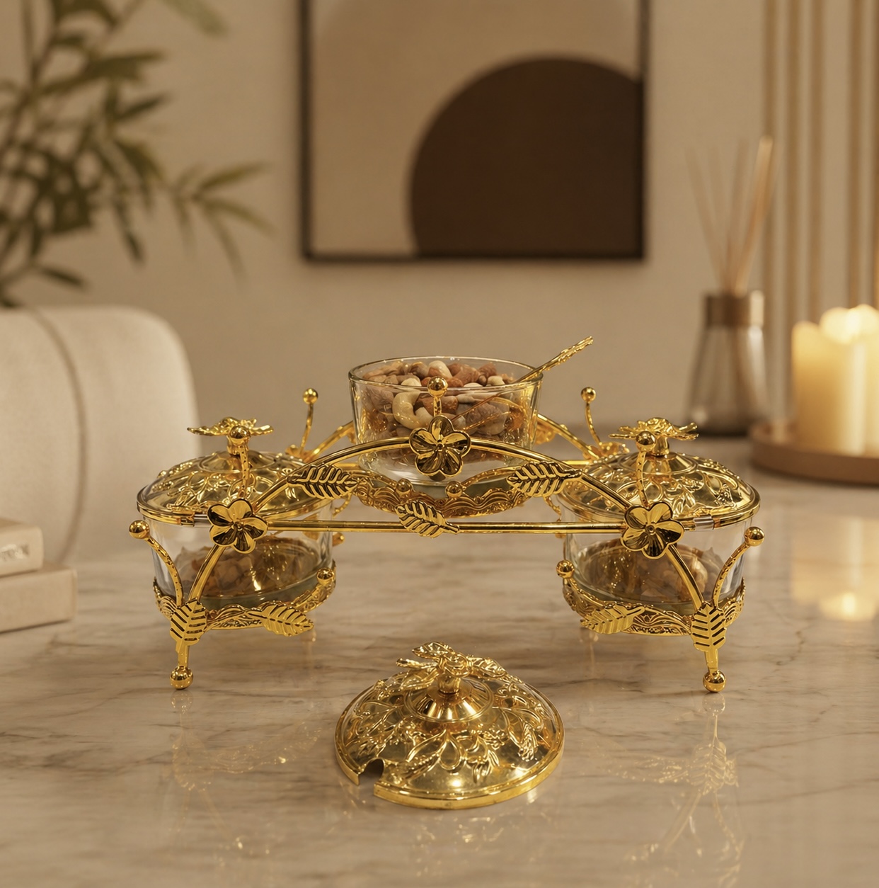 Gold Plated Metal Pot