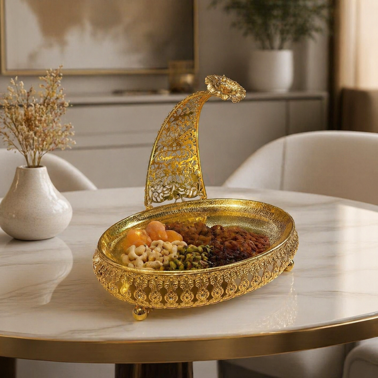 Gold Plated Metal Platter (1 Tier)