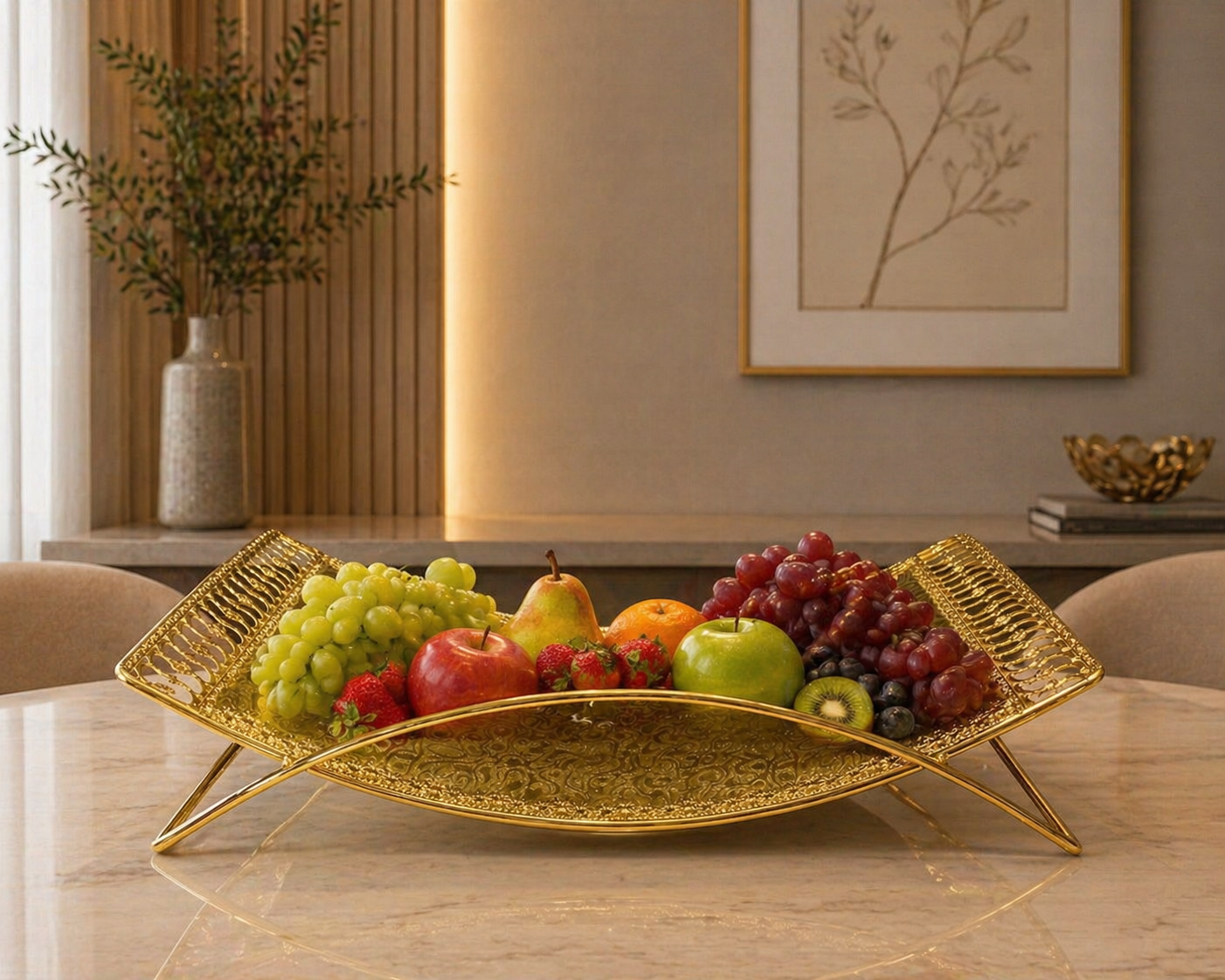 Gold Plated Metal Tray