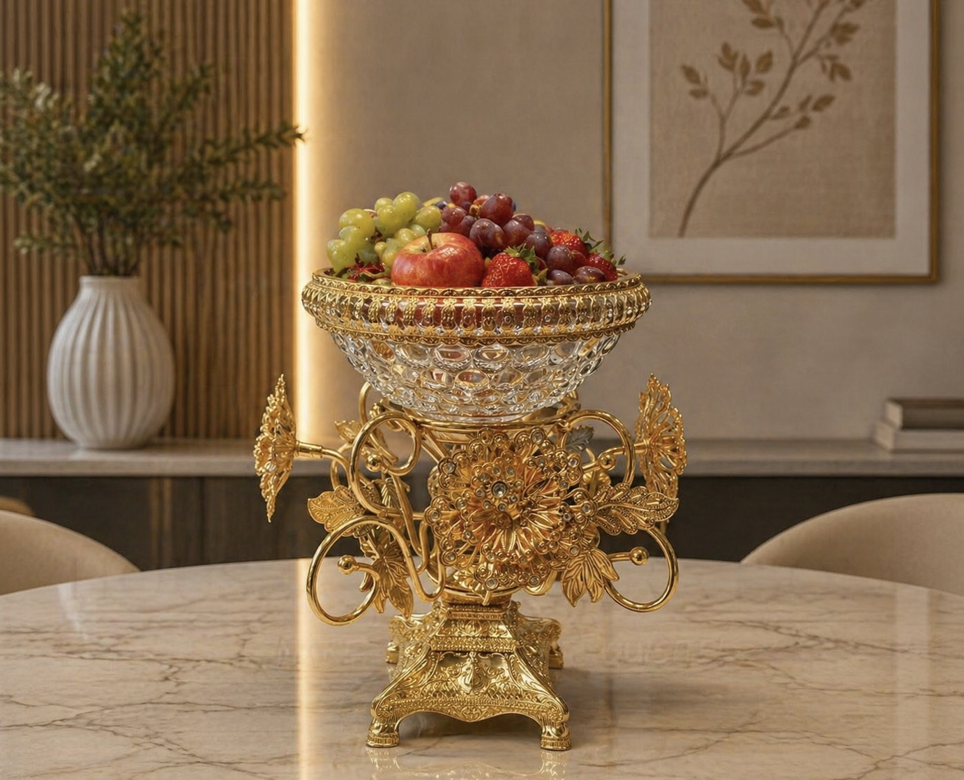 Gold Plated Metal Bowl