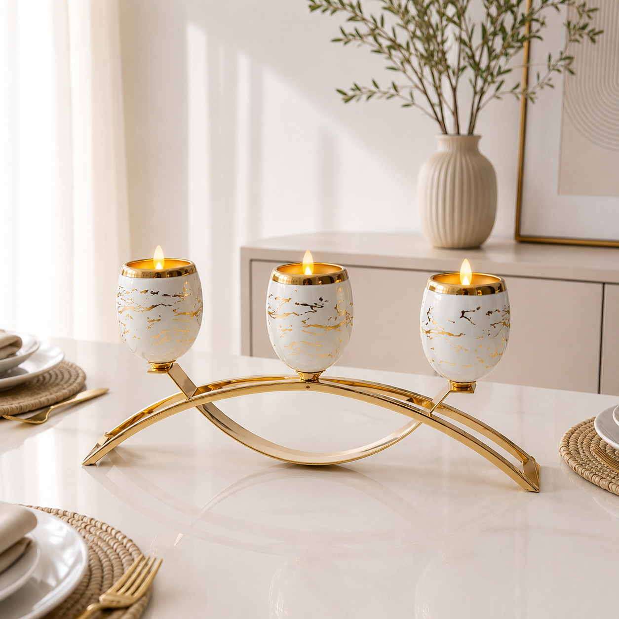 Candle Stand X (W/G)