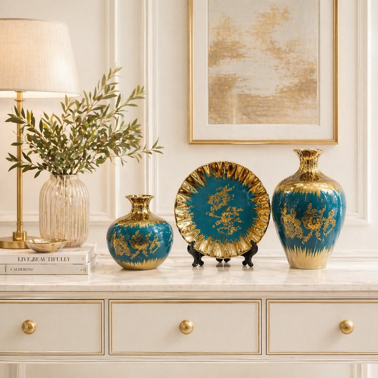 Ceramic Vase Set (Green)