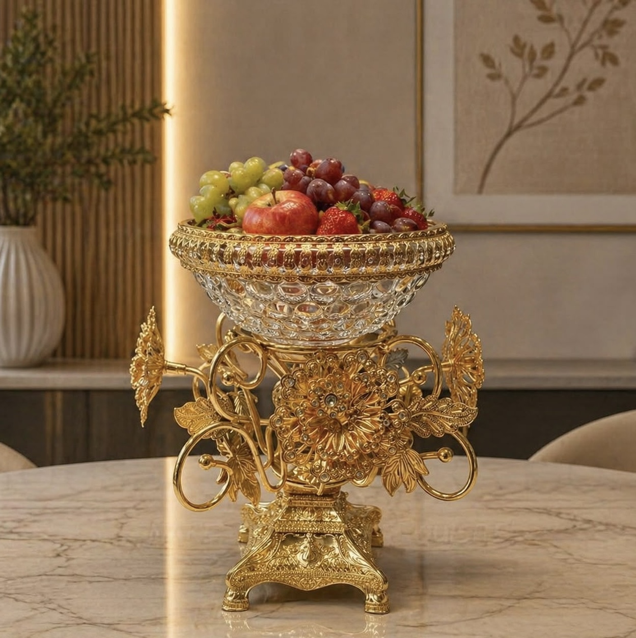 Gold Plated Metal Bowl