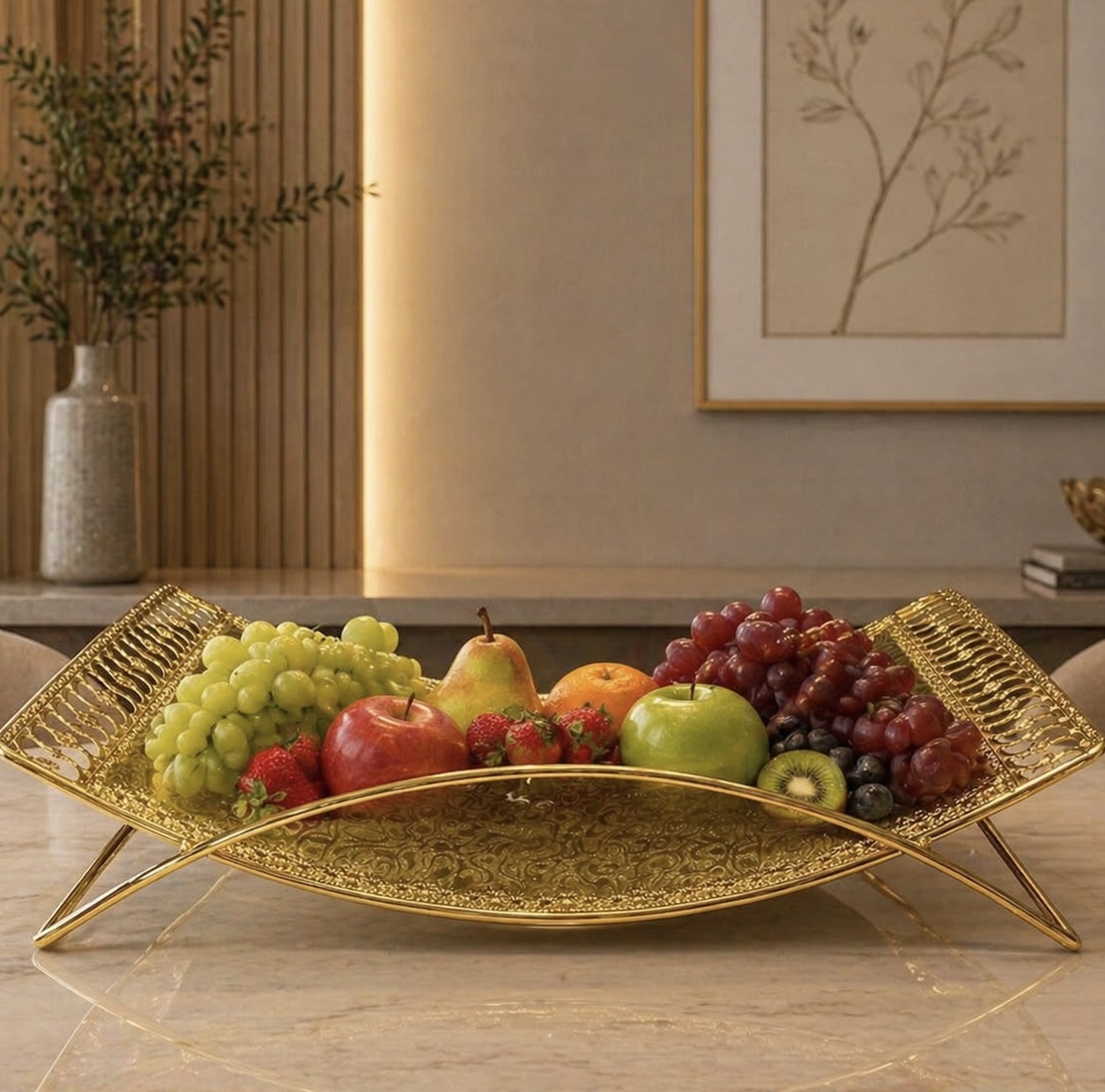 Gold Plated Metal Tray