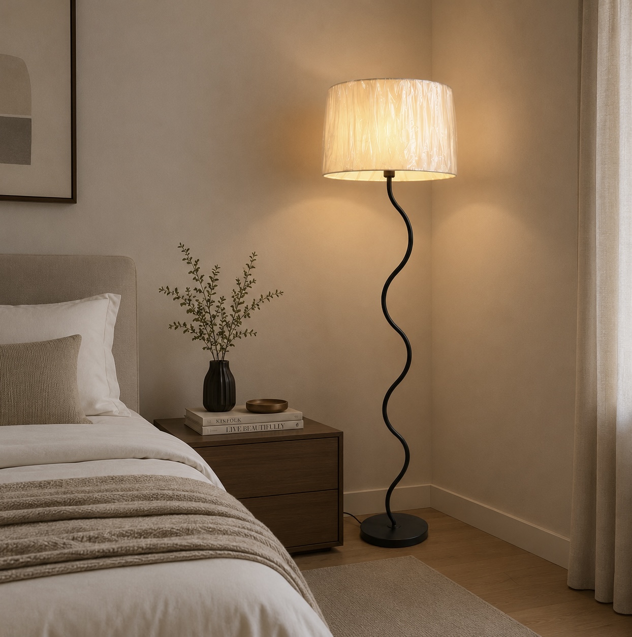 Metal Snake Floor Lamp