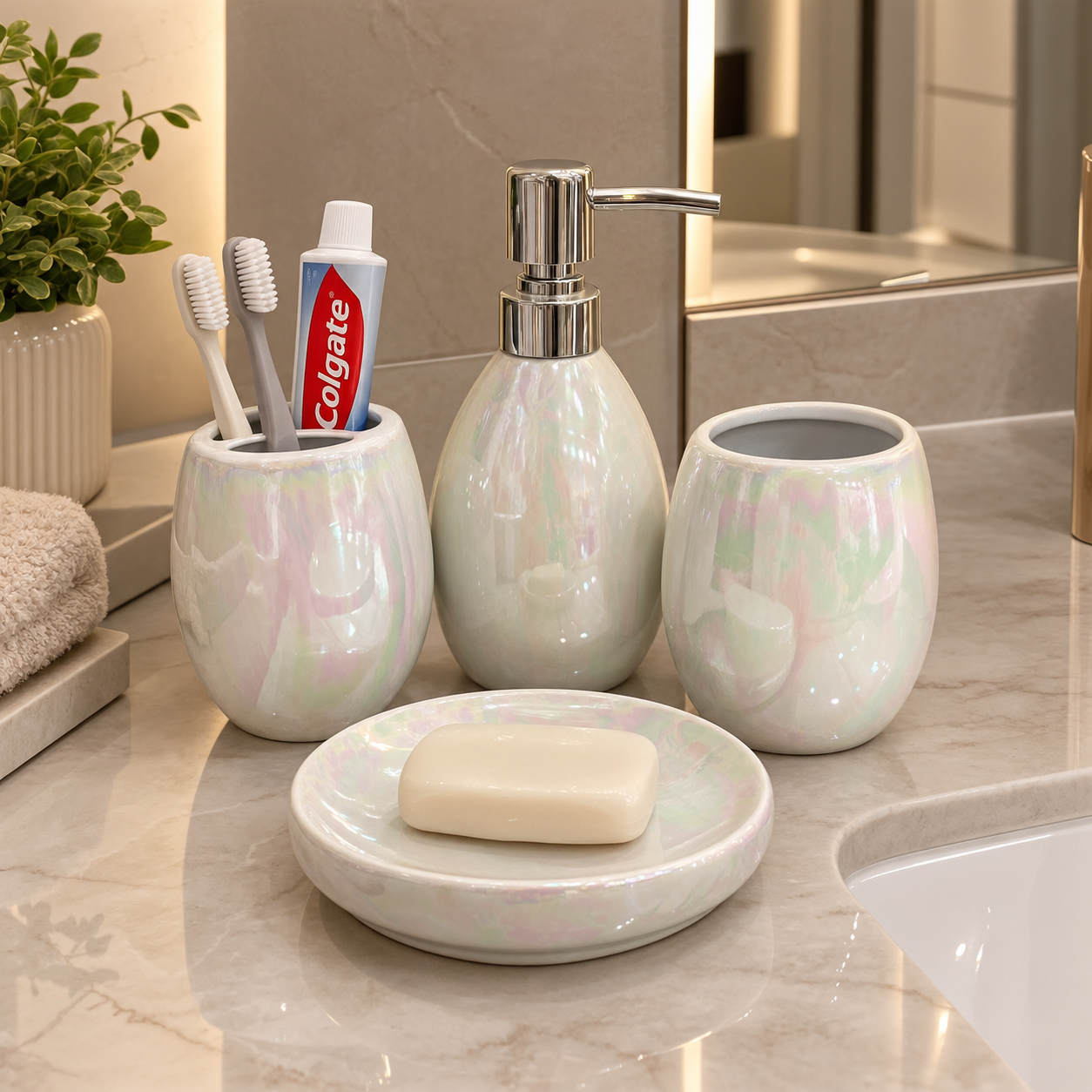 Ceramic Bath Set