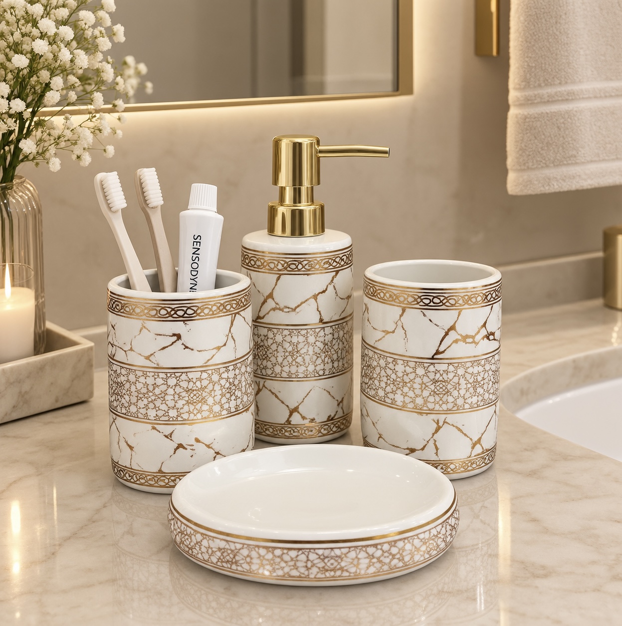 Ceramic Bath Set