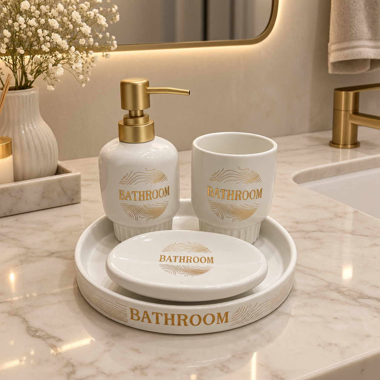 Ceramic Bath Set