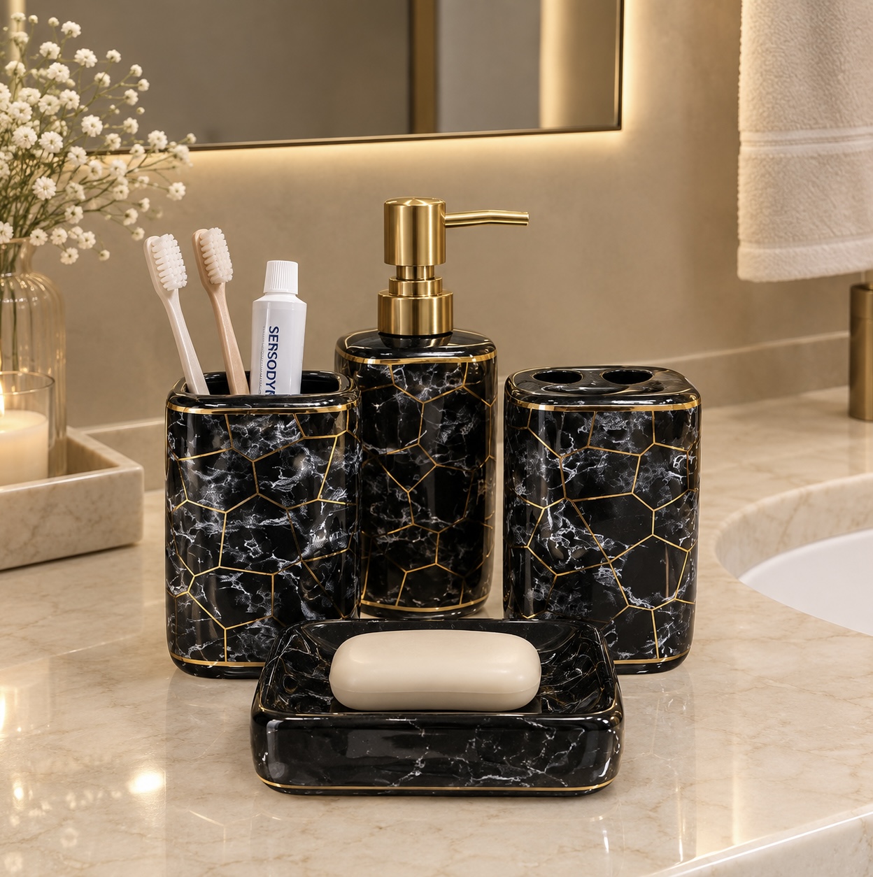 Ceramic Bath Set