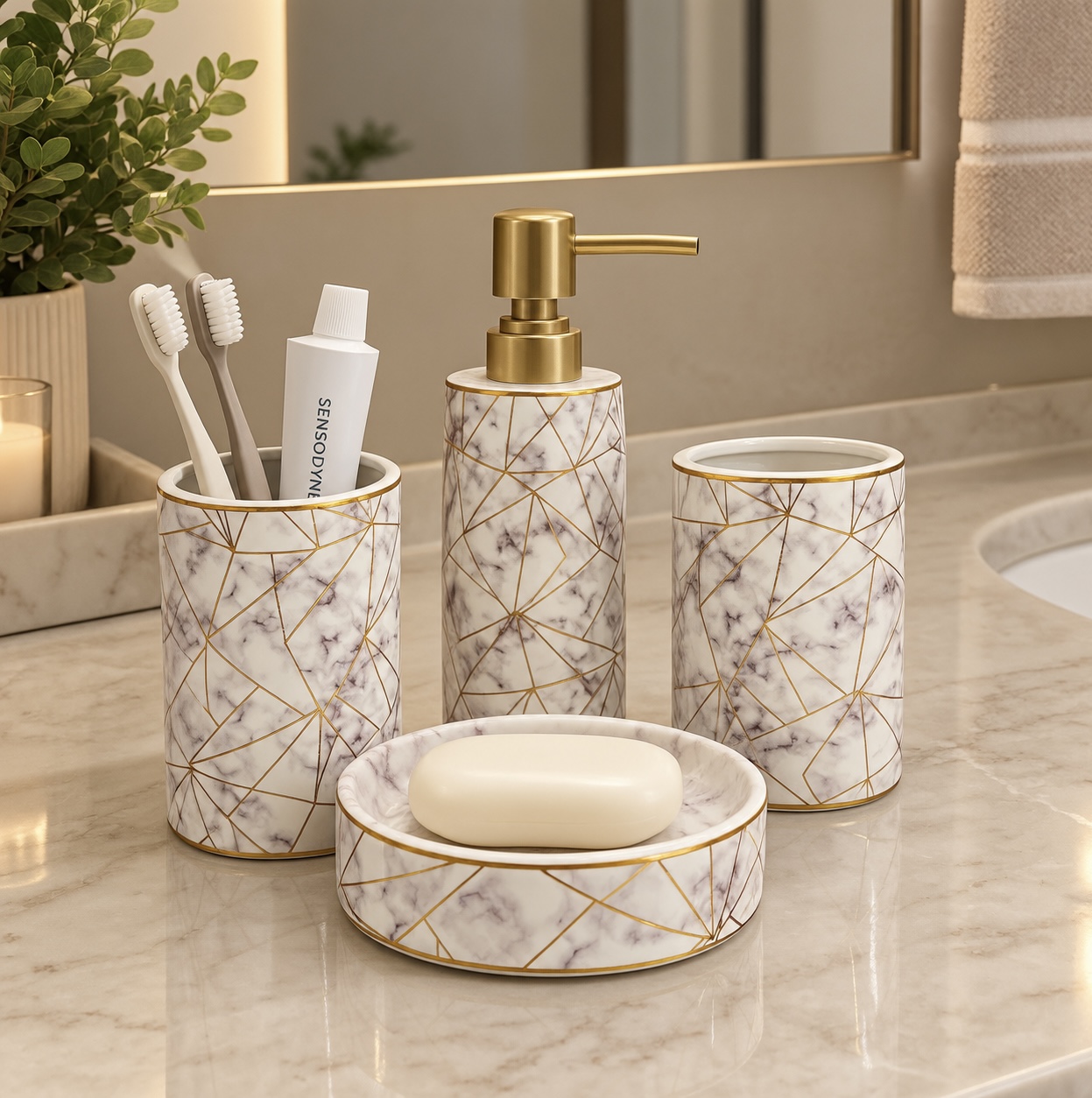 Ceramic Bath Set