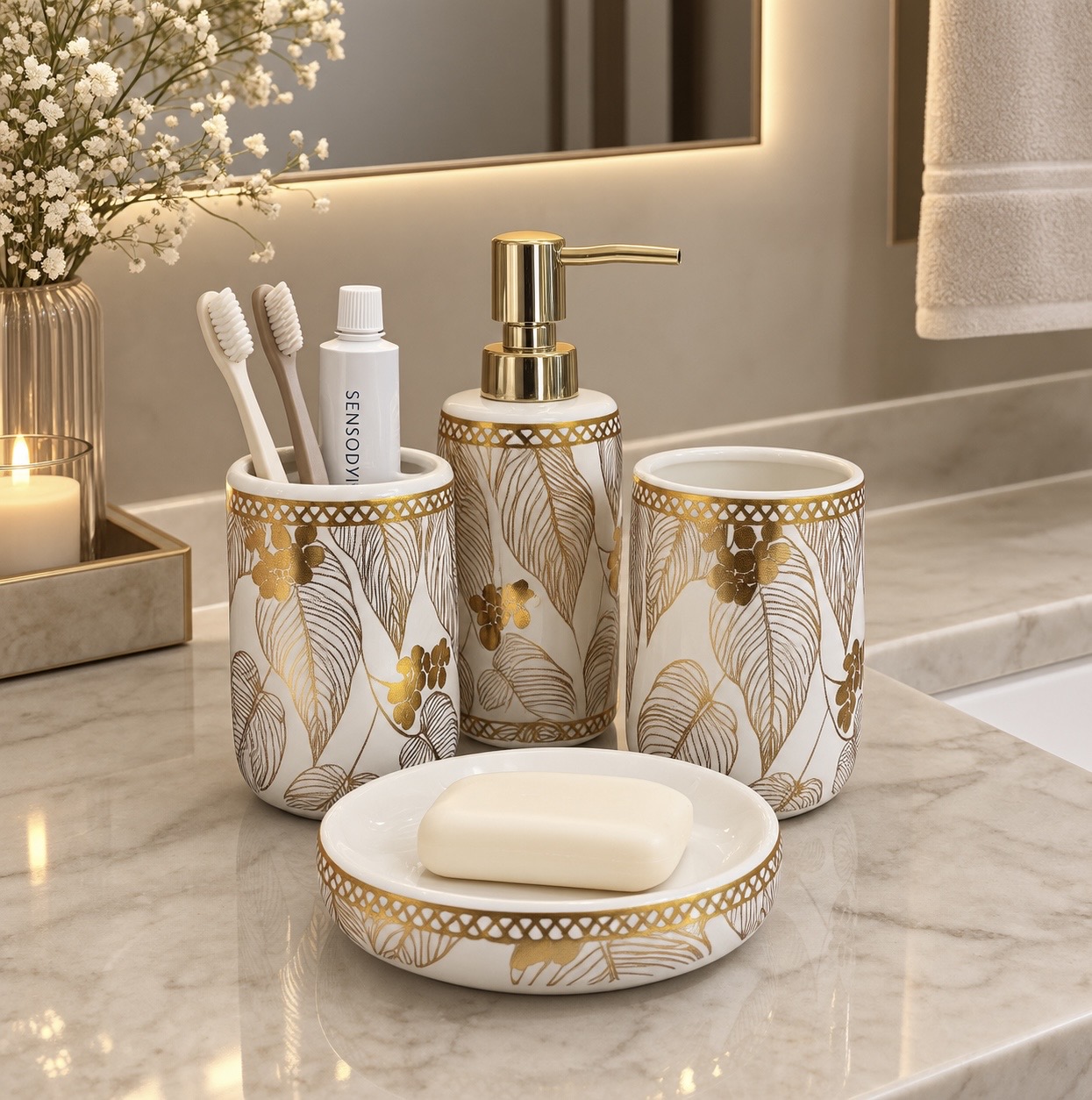 Ceramic Bath Set