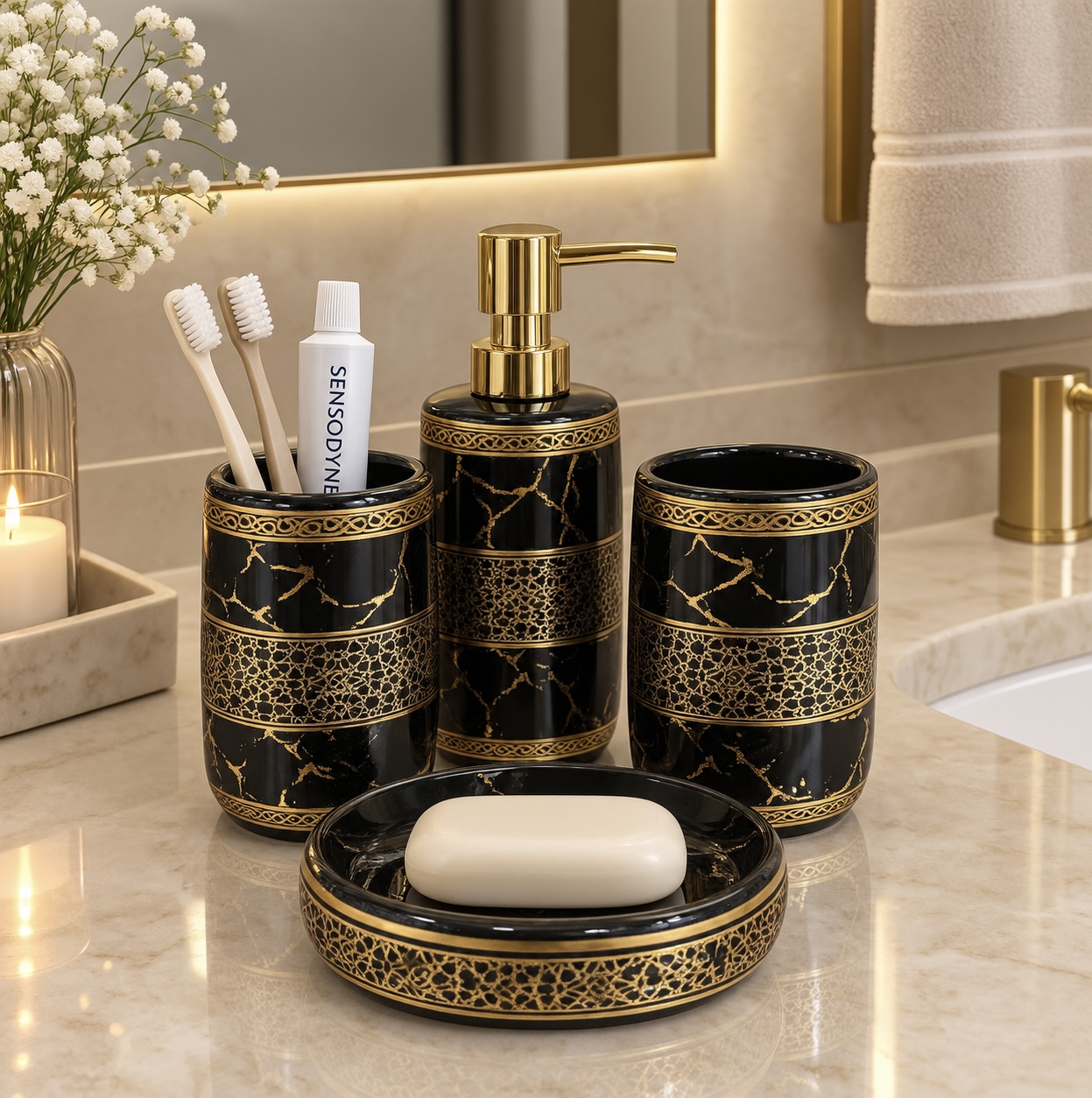Ceramic Bath Set