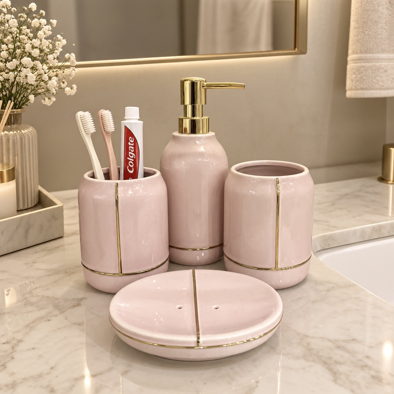 Ceramic Bath Set