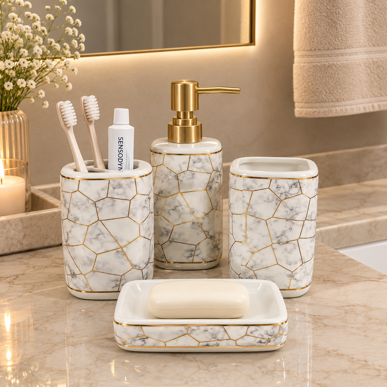 Ceramic Bath Set
